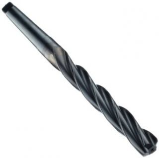 Cleveland 2470 High Speed Steel Taper Shank Core Drill Bit, 4 Flute, Black Oxide, #3 Morse Taper Shank, 118 Degree Conventional Point, 15/16" (Pack of 1)