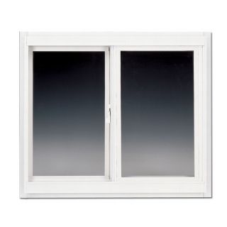 BetterBilt 24X12  Sliding Window Aluminum 3168 Series Clear Obscure Insulated Glass White with Screen