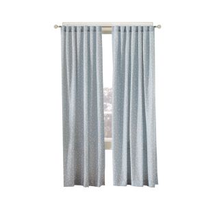 Simply Classic Dots 84 in L Dotted Vintage Blue Back Tab Curtain Panel