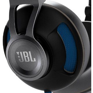 JBL Synchros S300 Premium On Ear Stereo Headphones with Apple 3 Button Remote, Black/Blue Electronics