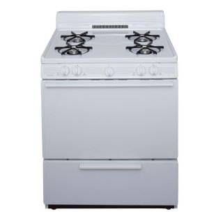Premier Freestanding 3.9 cu ft Gas Range (White on White) (Common 30 in; Actual 30 in)