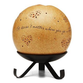 Comfort Candles Beside You Pavilion Gift Includes Tea Light Candle and Stand, 6 1/2 Inch, Heart Pierced Round   Inspirational Gifts