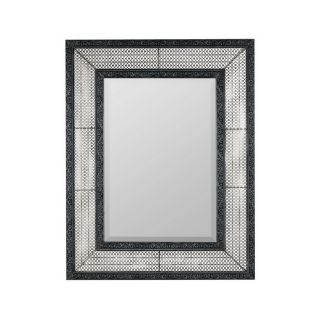 Cooper Classics 31.75 in x 40.75 in Distressed Gray Rectangular Framed Wall Mirror