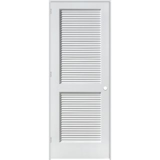 ReliaBilt Louvered Solid Core Pine Right Hand Interior Single Prehung Door (Common 80 in x 26 in; Actual 81.75 in x 27.75 in)