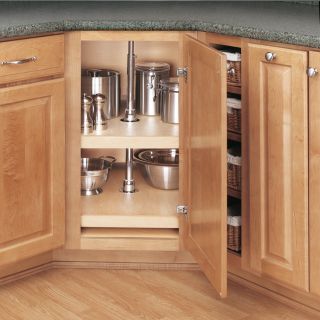 Rev A Shelf 2 Tier Wood D Shape Cabinet Lazy Susan