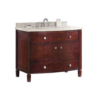 Ove Decors 42 in x 22 in Tobacco Undermount Single Sink Bathroom Vanity with Granite Top