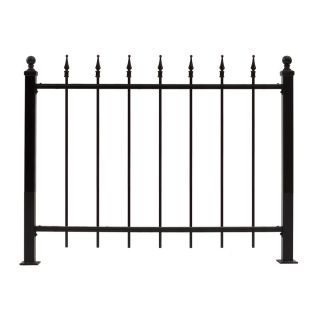 Gilpin Black Steel Fence Panel (Common 36 in x 48 in; Actual 34 in x 48 in)