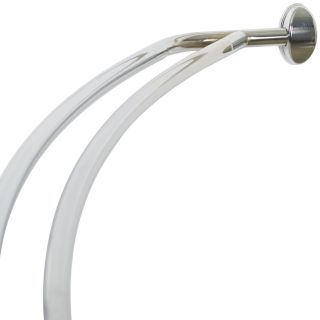 allen + roth 6 ft Chrome Curved Adjustable Shower Rod