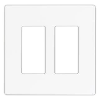 Cooper Wiring Devices Aspire 2 Gang White Satin Decorator Duplex Receptacle Nylon Wall Plate