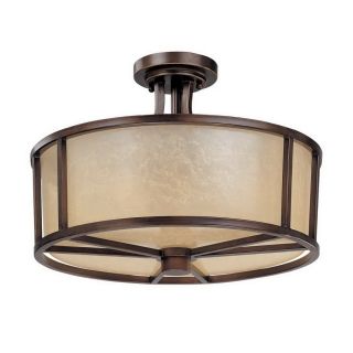 Thomas Lighting 17 in W Painted Bronze Semi Flush Mount Ceiling Light