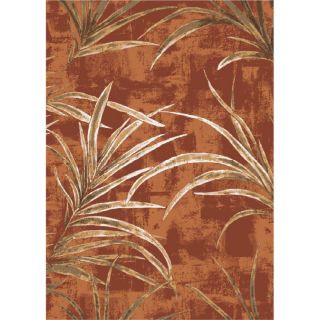 Milliken Rain Forest 7 ft 8 in x 10 ft 9 in Rectangular Peach Floral Area Rug
