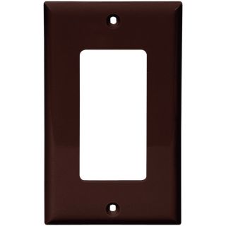 Cooper Wiring Devices 1 Gang Brown Decorator Rocker Nylon Wall Plate