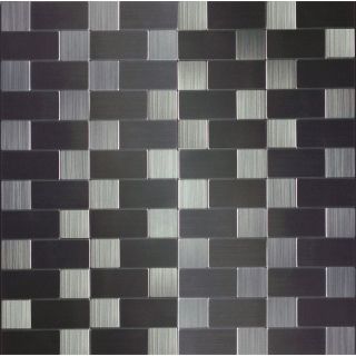 Instant Mosaic 2012 Stainless Steel Color Metal Mosaic Subway Indoor/Outdoor Peel and Stick Wall Tile (Common 12 in x 12 in; Actual 12 in x 12 in)