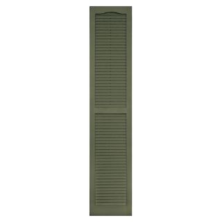 Vantage 2 Pack Colonial Green Louvered Vinyl Exterior Shutters (Common 71 in x 14 in; Actual 70.625 in x 13.875 in)