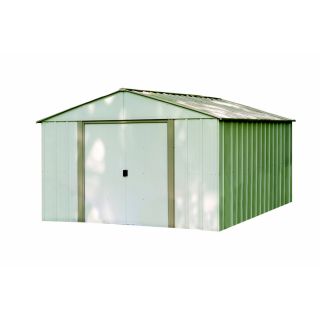 Arrow Oakbrook Galvanized Steel Storage Shed (Common 10 ft x 14 ft; Interior Dimensions 9.85 ft x 13.13 ft)