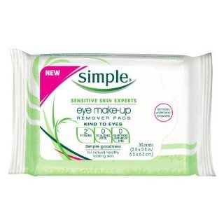 Simple Eye Make Up Remover Pad, 30 Count  Facial Cleansing Cloths And Towelettes  Beauty