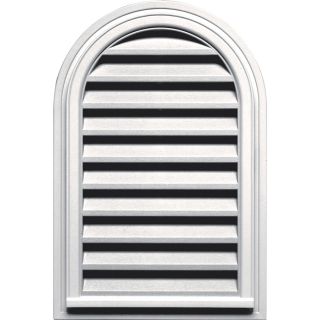 Builders Edge Bright White Vinyl Gable Vent (Fits Opening 9 in x 9 in; Actual 22 in x 32 in)