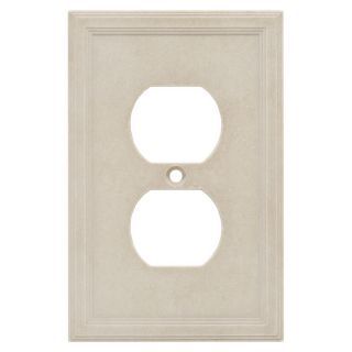 Somerset Collection 1 Gang Sand Standard Duplex Receptacle Cast Stone Wall Plate