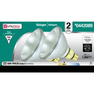 Utilitech 2 Pack 55 Watt Medium Base Soft White Dimmable Decorative Halogen Light Bulbs
