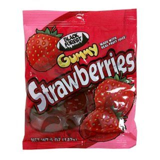 Black Forest Gummy Strawberry, 5 Ounce Bags (Pack of 24)  Gummy Candy  Grocery & Gourmet Food