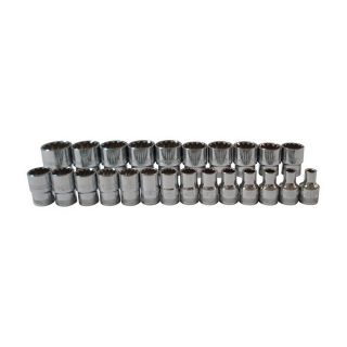 Industro Total Number Of Pieces Piece Standard (Sae) and Metric Combination 1/2 Drive 4. Depth Socket Set