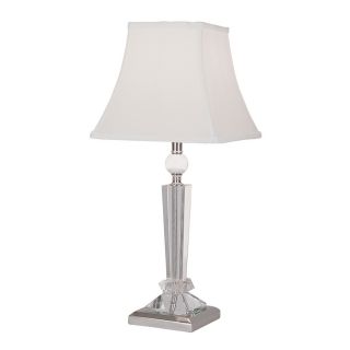 Portfolio 22 in Chrome Indoor Table Lamp with Fabric Shade