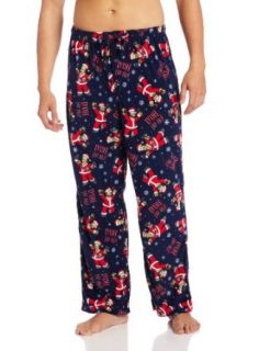 Briefly Stated Men's Simpsons Doh Ho Ho Micro Fleece Pant, Multi, Large Clothing