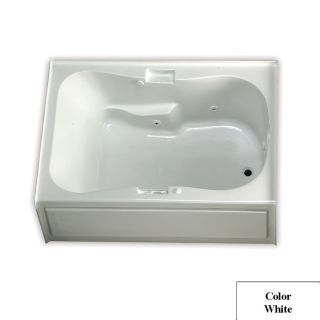 Laurel Mountain Hourglass I Plus 59.5 in L x 41.75 in W x 21.5 in H White Acrylic Hourglass in Rectangle Skirted Whirlpool Tub and Air Bath