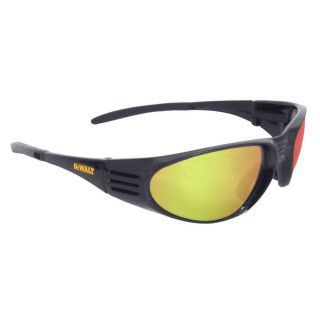 DEWALT Black Plastic Frame with Yellow Mirror Lens Ventilator Safety Glasses