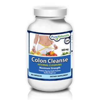 Pure Naturals Colon Cleanse Formula Contains 1800 Maximum Strength Supplements, 60 Capsules Health & Personal Care