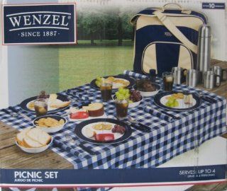 Wenzel Picnic Set   39 Piece   Contains Carrying bag with adjustable shoulder strap   Serves up to 4 people   Great for park picnics, camping and dates 