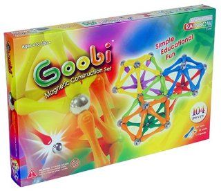 ADVANCED Pack Rainbow (104 pieces) Goobi Magnetic Construction Set Toys & Games