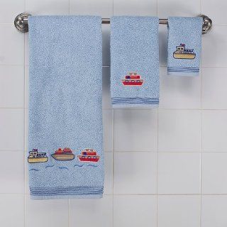 Kids Towel set   Fishes on Coral   3 piece set by Original Kids   100% Pure 620 gram Cotton with a colorful Blue woven trim   Contains 1 bath towel, 1 hand towel & 1 wash cloth   highly absorbent, multi functional & easy care   Save 63%  