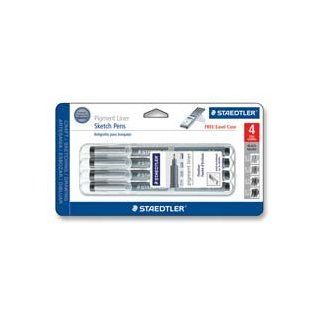 Staedtler, Inc. Products   Pigment Liner Sketch Pens, 4 Line Widths, 4/ST, Black Ink   Sold as 1 ST   Pigment liner pen is designed for art, craft, sketching and drawing. Durable metal clad fiber tip is perfect for precise lines. Long length is ideal for u
