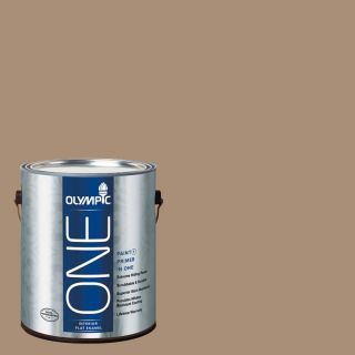 Olympic ONE 116 fl oz Interior Flat Enamel Sauteed Mushroom Latex Base Paint and Primer in One