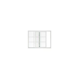 BetterBilt 36X24  Sliding Window Aluminum 875 Series Grid Insulated Glass White with Screen XO