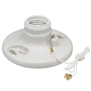 Pass & Seymour/Legrand 250 Volts 250 Watts Porcelain Ceiling Lamp Holder with Pull Chain