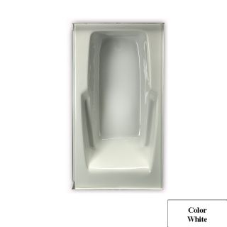 Laurel Mountain Standard Trade II 59.5 in L x 35.625 in W x 21.5 in H White Acrylic Rectangular Drop In Bathtub with Reversible Drain