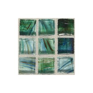 American Olean Visionaire Peaceful Sea Glass Mosaic Square Indoor/Outdoor Wall Tile (Common 13 in x 13 in; Actual 12.87 in x 12.87 in)