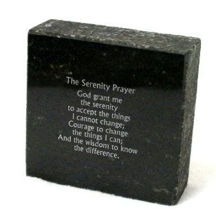 Granite Block, 3" Square  The Serenity Prayer   God grant me the serenity to accept the things I cannot change; courage to change the things I can; and the wisdom to know the difference.   Serenity Prayer Print