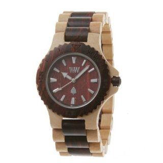 Wewood Men's Date Beige/Brown Wooden Watch at  Men's Watch store.