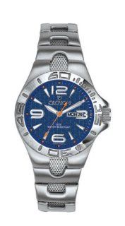 Mens Croton Steel Day Date Watch CA301081SSBL Watches