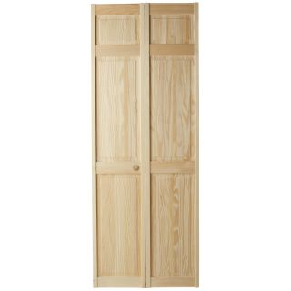 ReliaBilt 6 Panel Solid Core Pine Bifold Closet Door (Common 80.75 in x 30 in; Actual 79 in x 29.5 in)