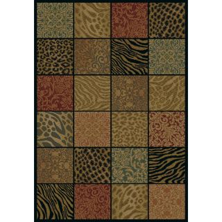 Shaw Living Kato 7 ft 8 in x 10 ft 9 in Rectangular Multicolor Block Area Rug