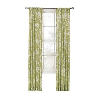Style Selections Quinby 84 in L Floral Spring Green Back Tab Sheer Curtain