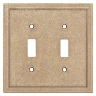 Somerset Collection 2 Gang Sienna Standard Toggle Cast Stone Wall Plate