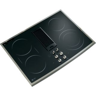 GE Profile 30 in 5 Element Smooth Surface Downdraft Electric Cooktop (Stainless Steel)