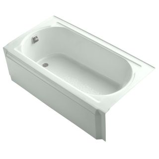 KOHLER Memoirs 60 in L x 33.75 in W x 17.44 in H Sea Salt Cast Iron Oval in Rectangle Skirted Bathtub with Left Hand Drain