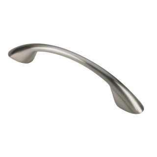 Siro Designs 3 3/4 in Center to Center Fine Brushed Nickel Pennysavers Arched Cabinet Pull
