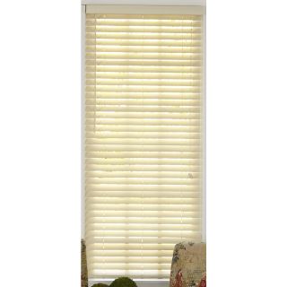 Style Selections 35 in W x 64 in L Alabaster Faux Wood Plantation Blinds